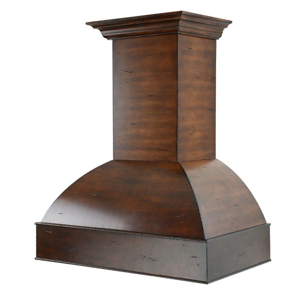 ZLINE 36 in. Wooden Wall Mount Range Hood in Walnut and Hamilton - Includes Remote Motor (369WH-RS-36)