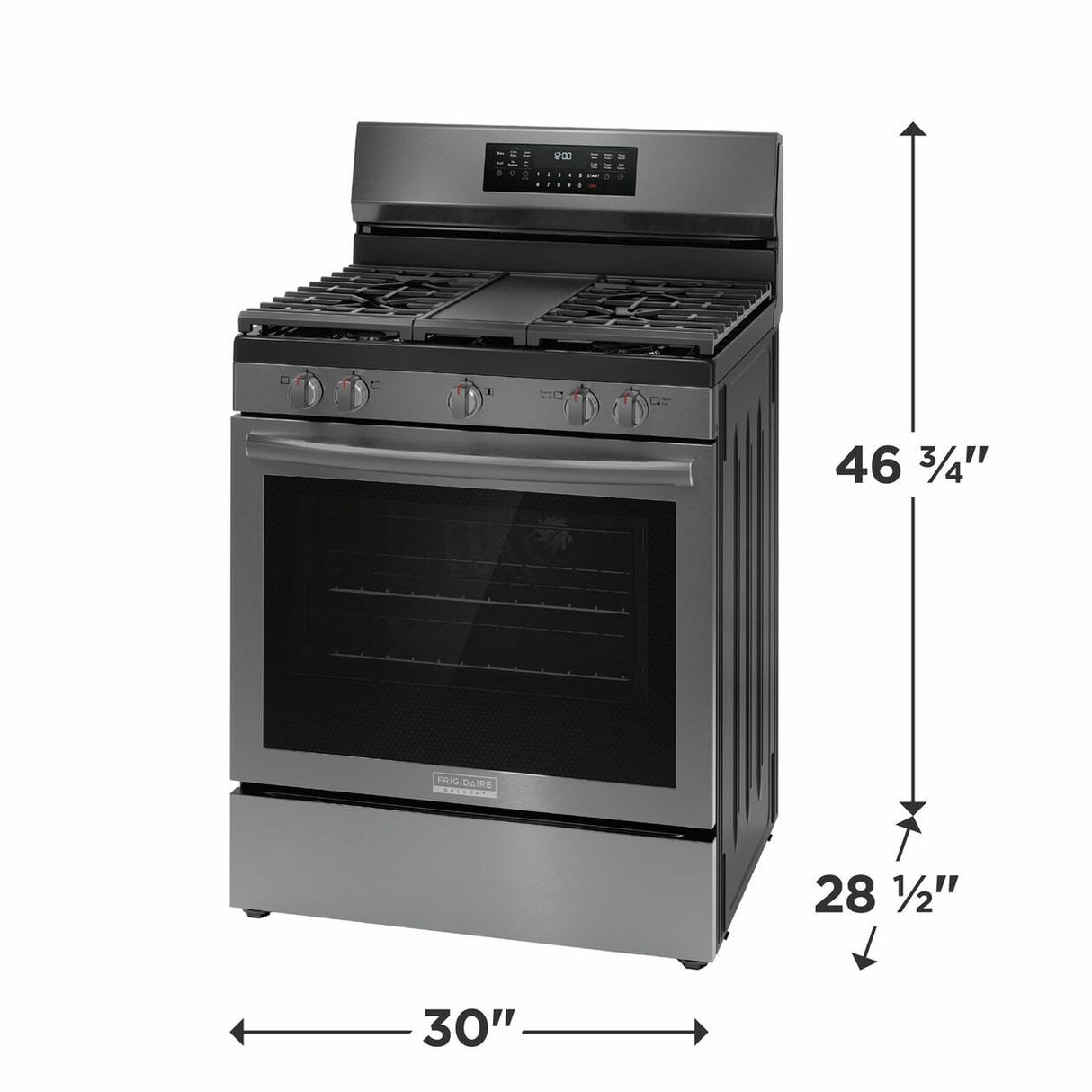 30" Rear Control Gas Range with Total Convection
