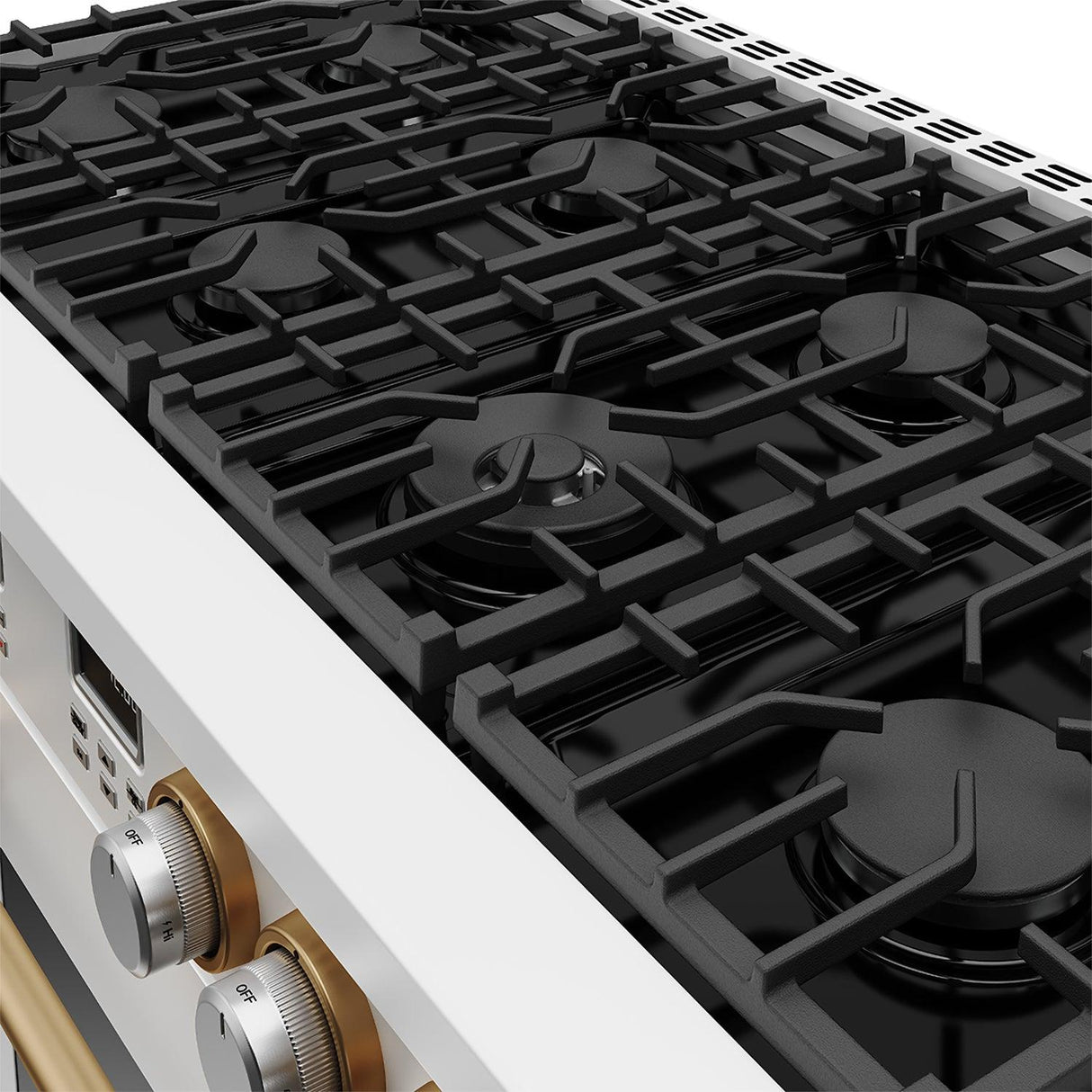 48 Inch Contemporary Professional Liquid Propane Range In White/bronze