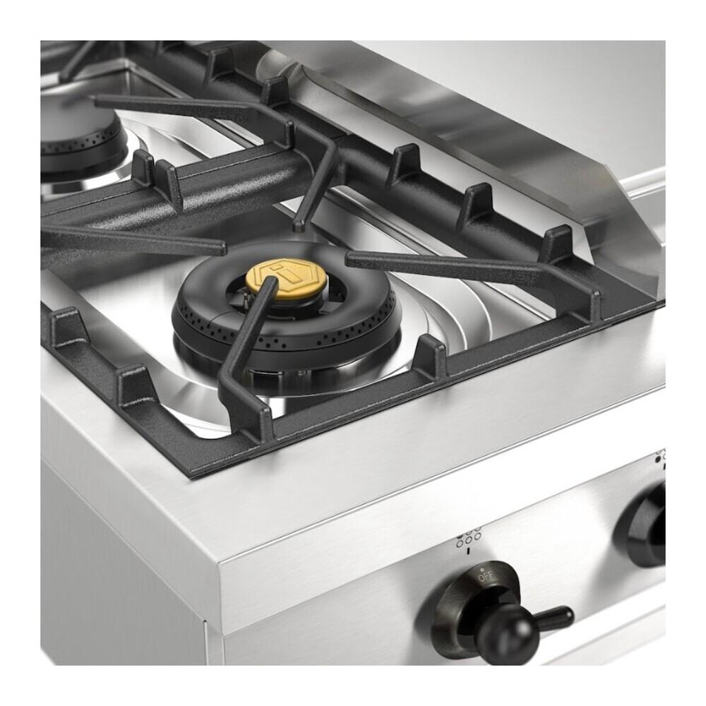 ILVE UHCP36FNSSBLP Nostalgie II 36 inch Built-In Gas Rangetop with 6 Burners and Griddle, in Stainless Steel (Liquid Propane, Burnished)