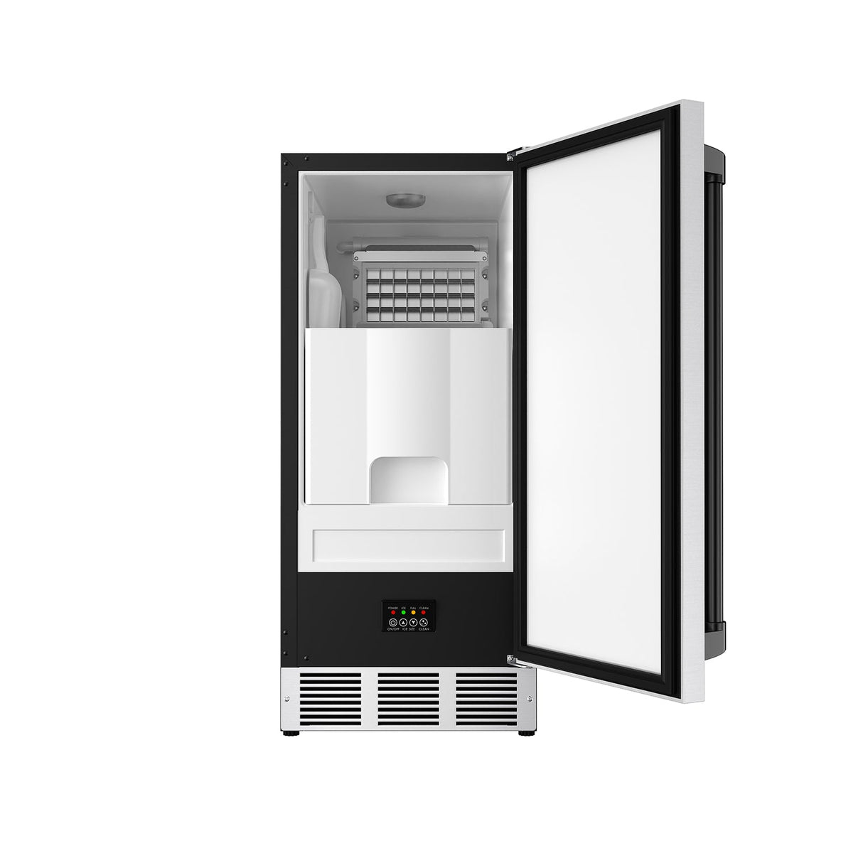 15 Inch Undercounter Built-in/freestanding Ice Maker In Stainless Steel/black Gordon Ramsay Series