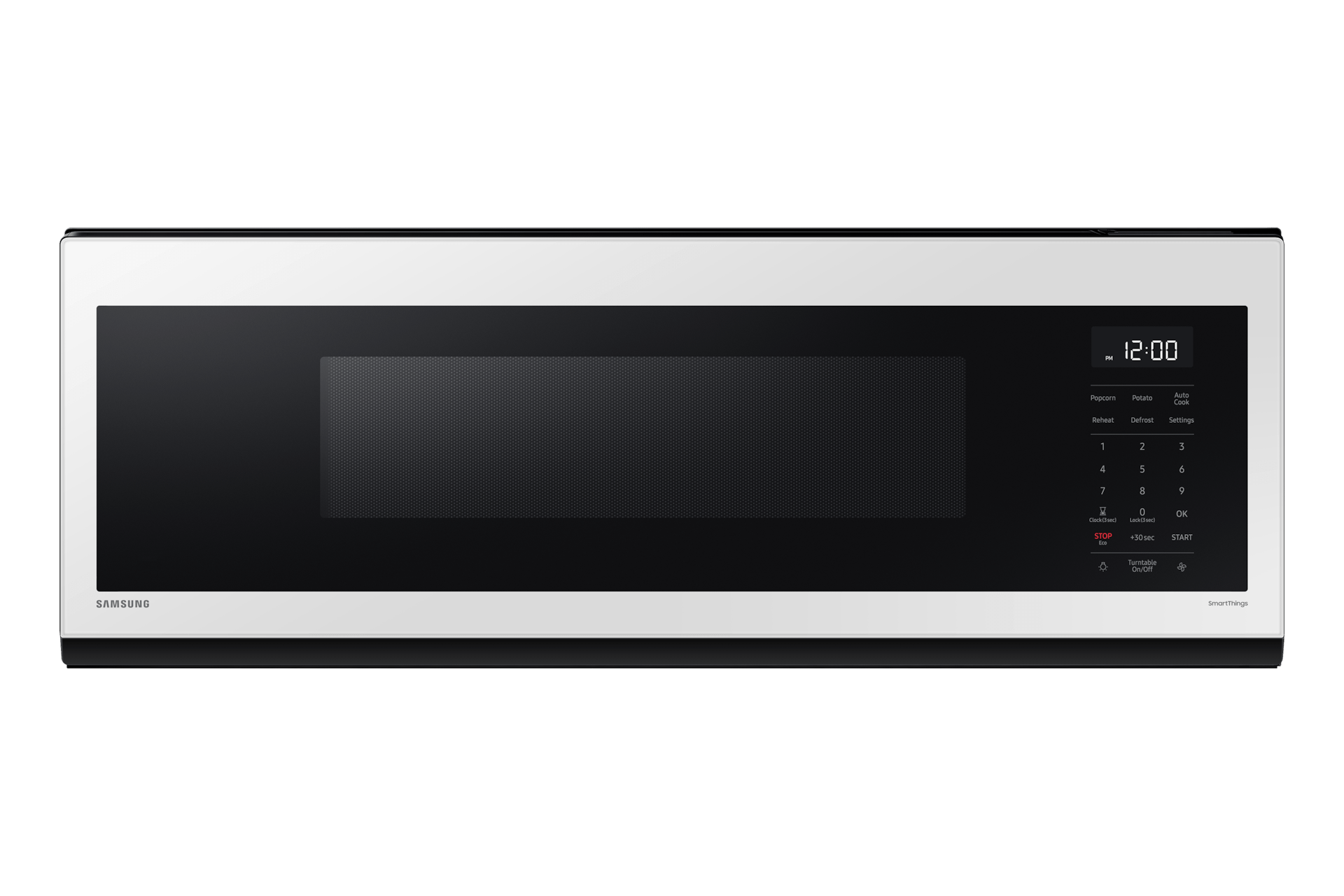 1.1 cu. ft. Bespoke Smart SLIM Over-the-Range Microwave with 400 CFM Hood Ventilation, Wi-Fi & Voice Control in White Glass