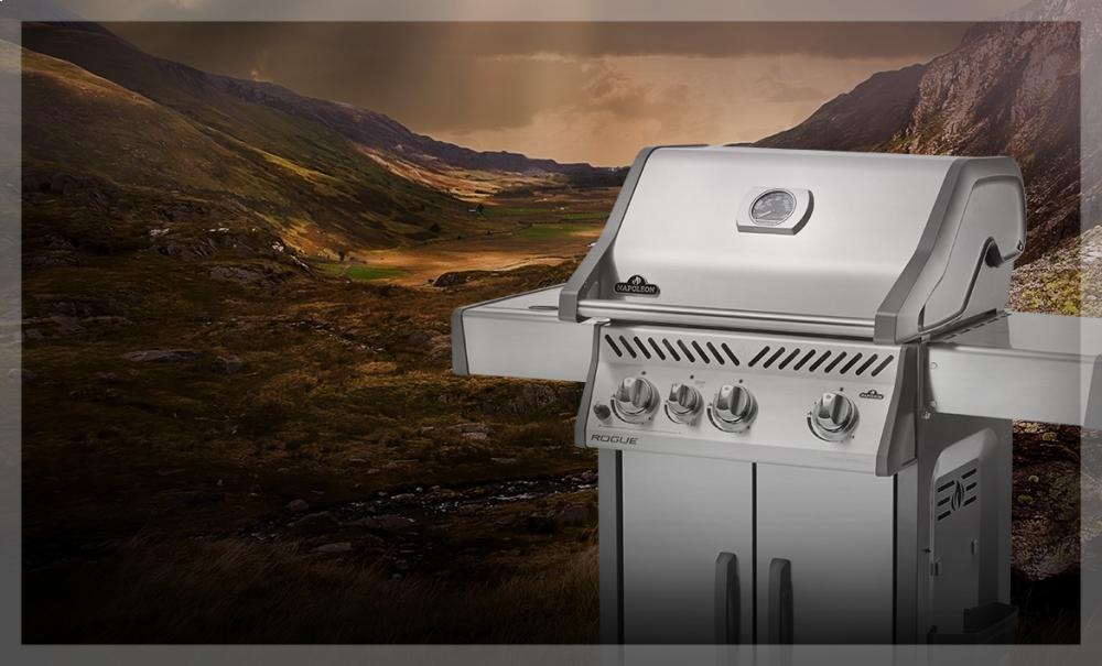 Rogue 425 with Infrared Side Burner in Stainless Steel