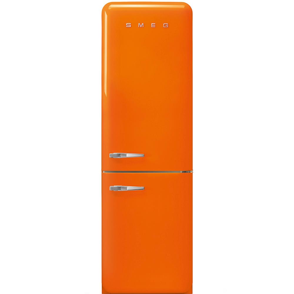 Approx 24" 50'S Style refrigerator with automatic freezer, Orange, Right hand hinge
