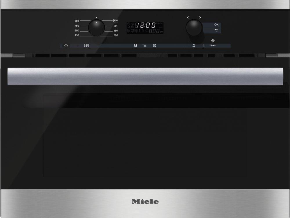 M 6260 TC - Built-in microwave oven with controls along the top for optimal combination possibilities.
