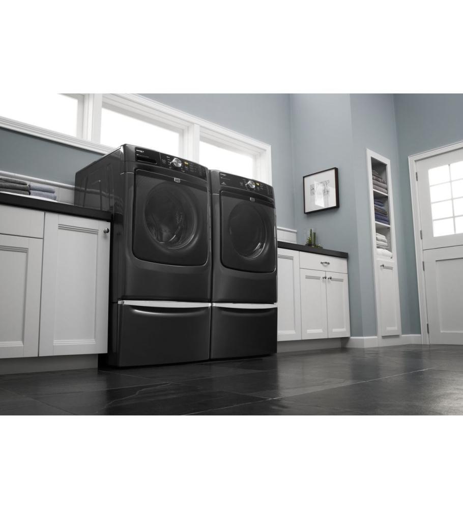 15.5" Laundry Pedestal with Chrome Handle and Storage Drawer