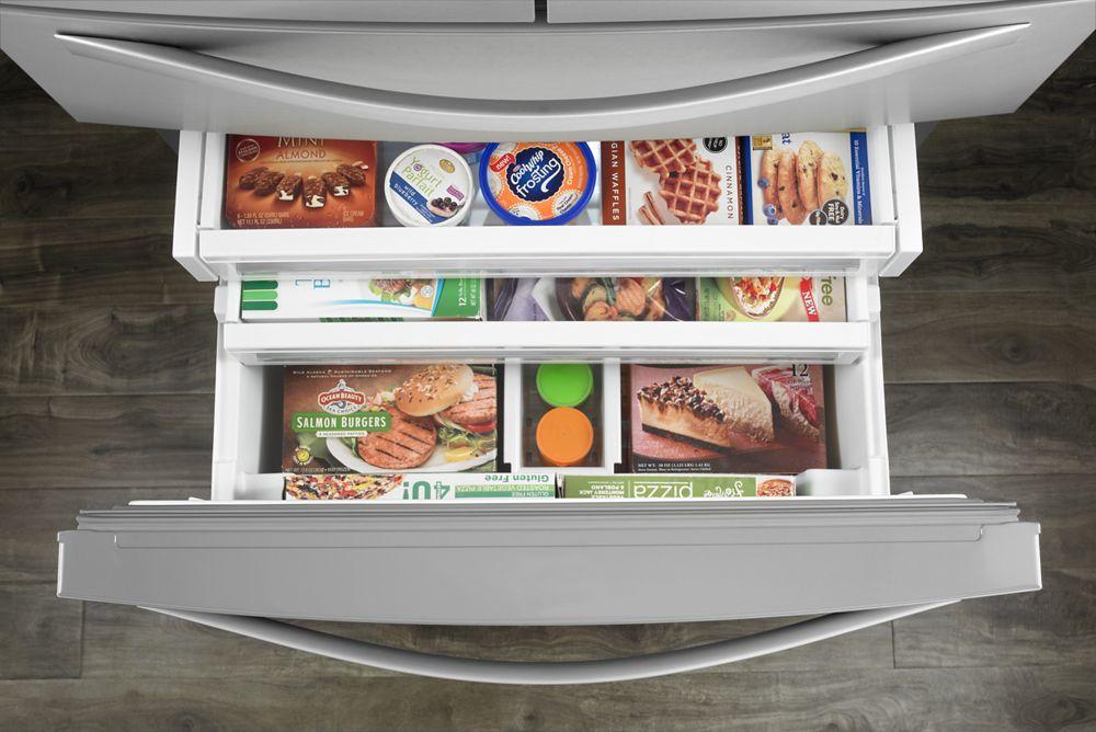 36-inch Wide 4-Door Refrigerator with More Flexible Storage