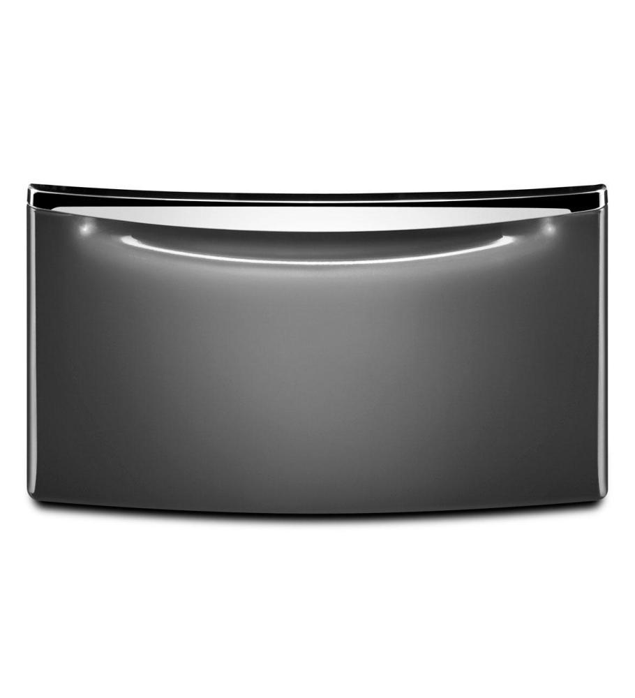 15.5" Laundry Pedestal with Chrome Handle and Storage Drawer