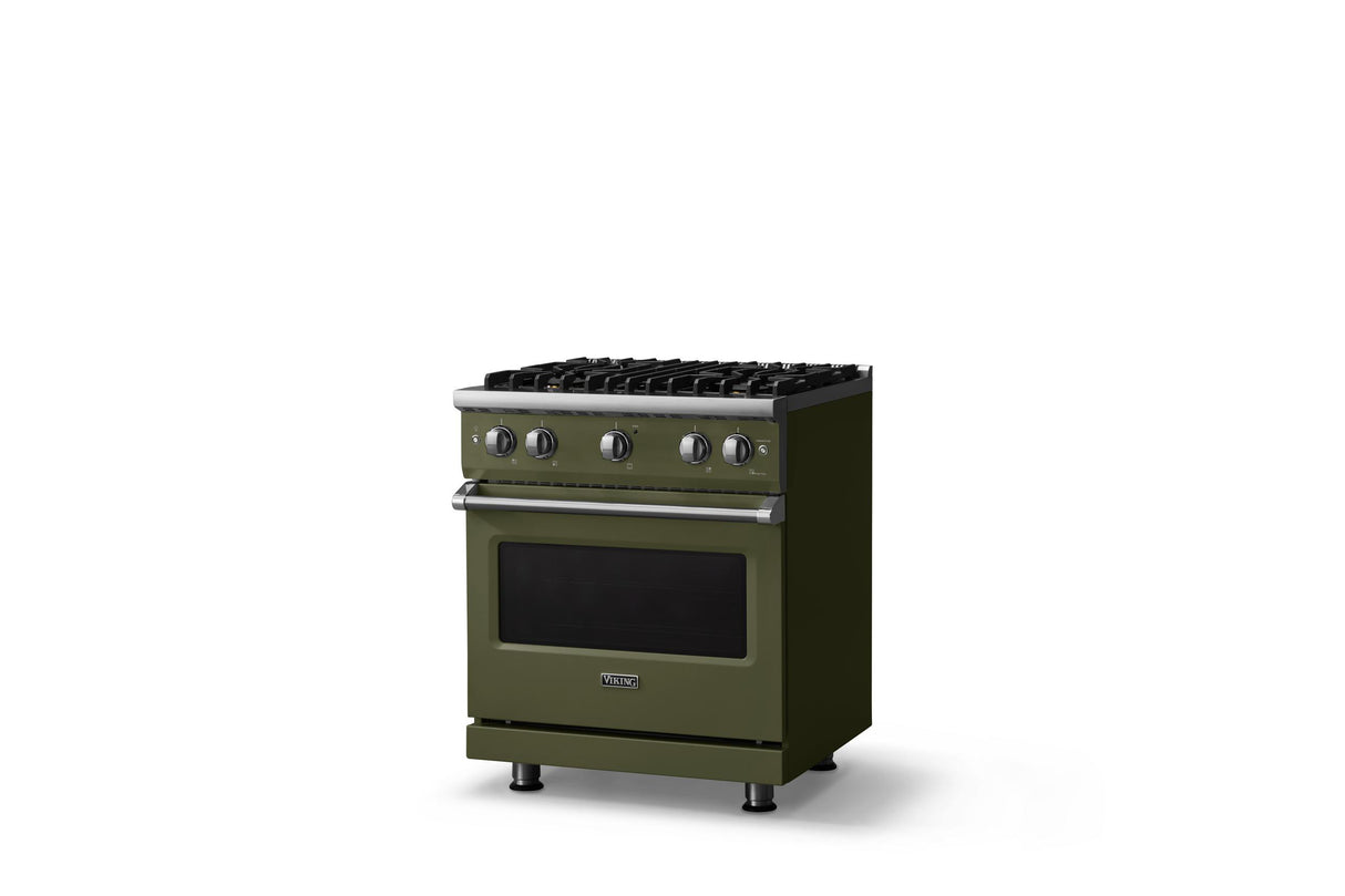 30"W. Sealed Burner Gas Range (Finish: Martini, Trim: Polished Chrome, Fuel: Natural Gas)