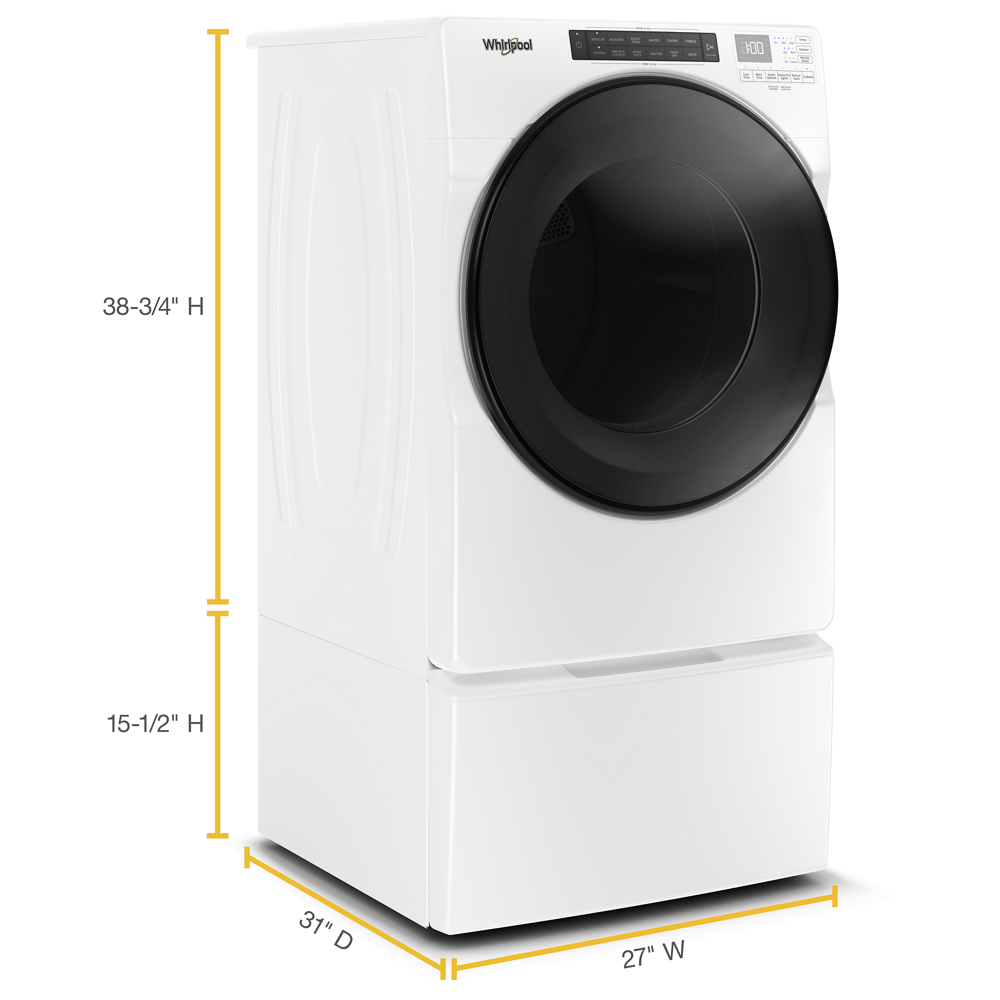 7.4 cu. ft. Front Load Gas Dryer with Steam Cycles