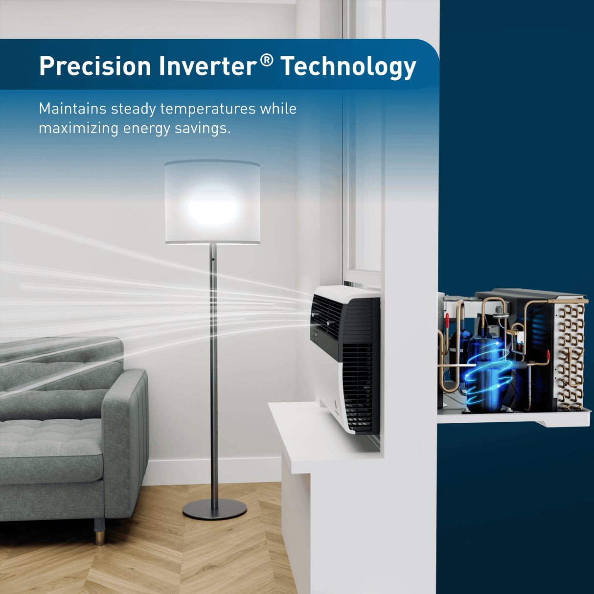 Friedrich K hl Inverter 28,000 BTU 230V Smart Window/Wall Air Conditioner with Heat Pump