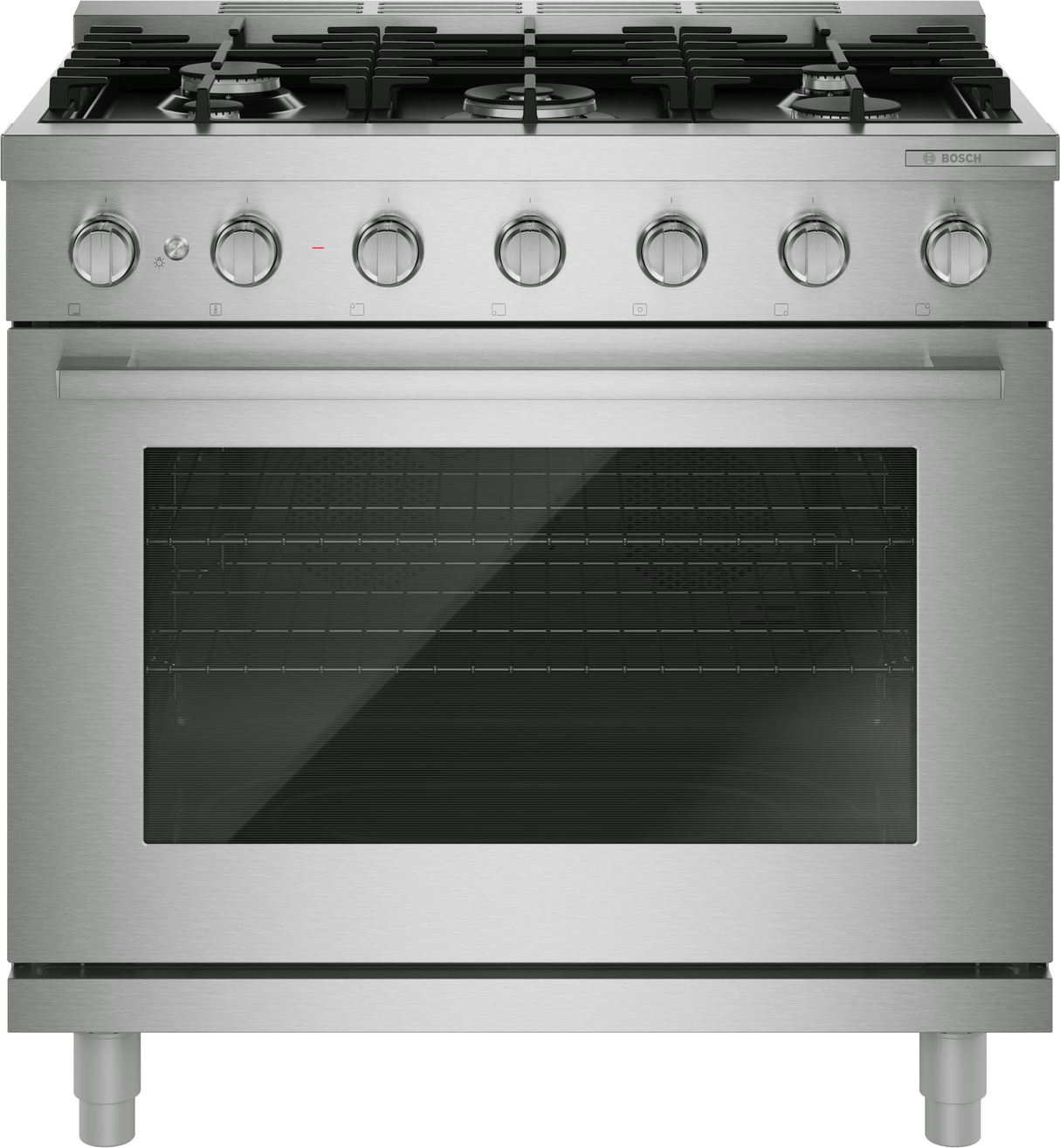 500 Series, Dual fuel freestanding range, 36'', Stainless steel