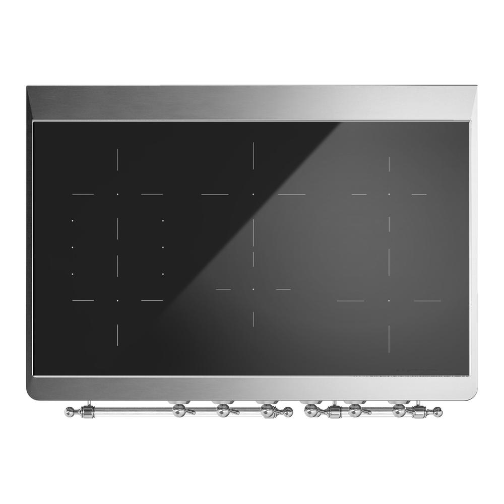 ILVE UMDIB40NR3MBC Majestic III 40 inch Induction Range with 6 Elements, 3.82 cu. ft. Total Oven Capacity (Triple Glass Door, Midnight Blue, Chrome)
