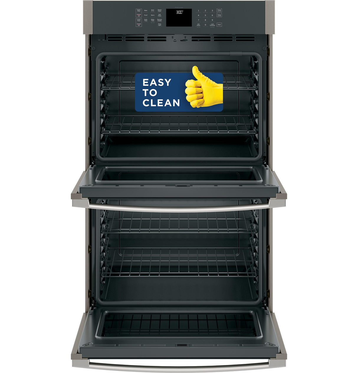 GE® 30" Smart Built-In Self-Clean Double Wall Oven with Never-Scrub Racks