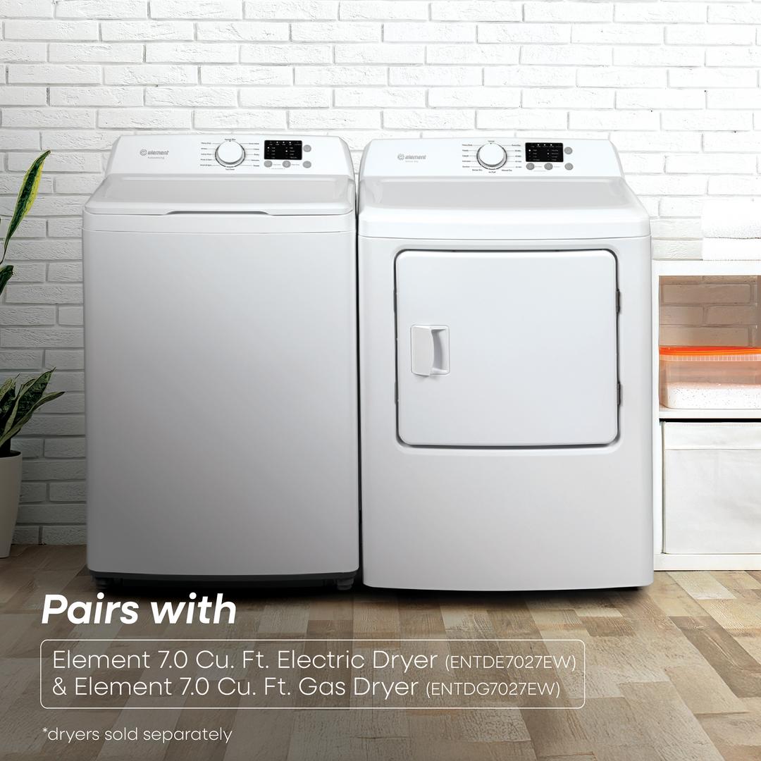 Element 3.9 cu. ft. Top Load Washer with Agitator - White (ENTW3925EW)