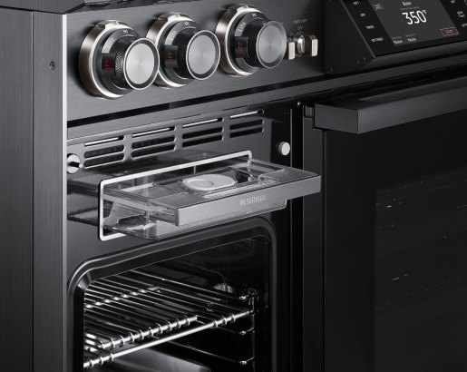 48" Pro Dual-Fuel Steam Range, Graphite Stainless Steel, Natural Gas & Liquid Propane