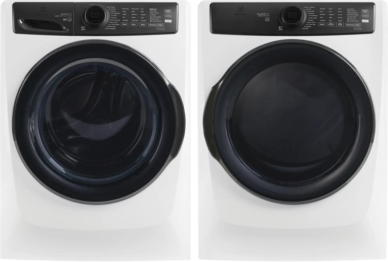 Electrolux Side-by-Side Front Load Washer & Electric Dryer Laundry Pair - Matte White