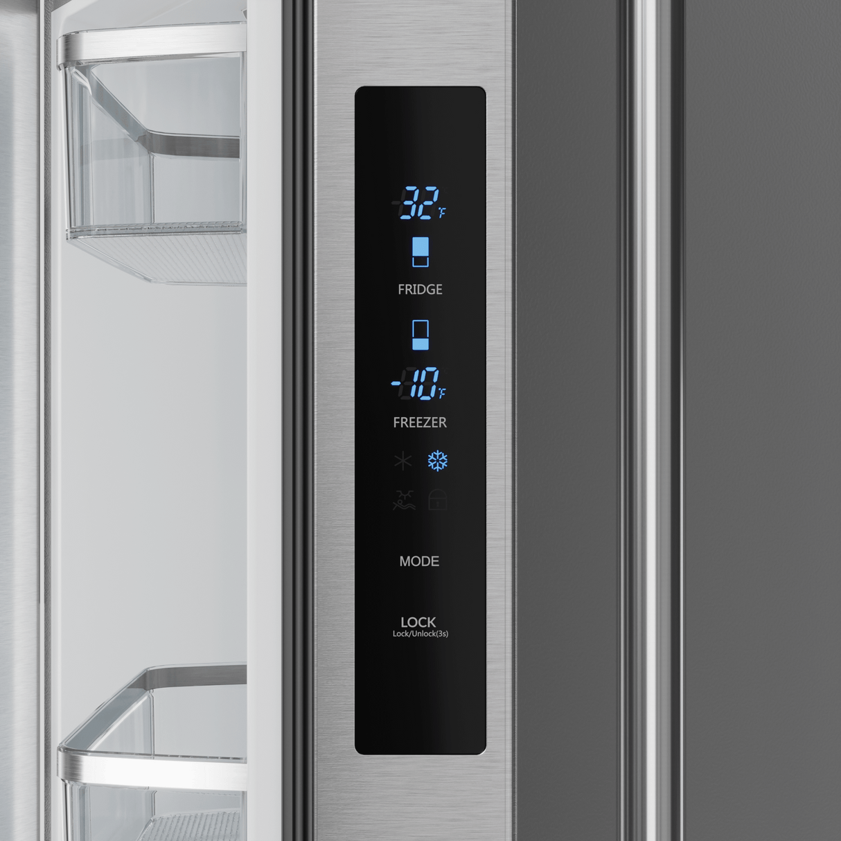 30 Inch 17.5 Cu Ft French Door Counter Depth Refrigerator With Ice Maker In Stainless Steel Gordon Ramsay Series