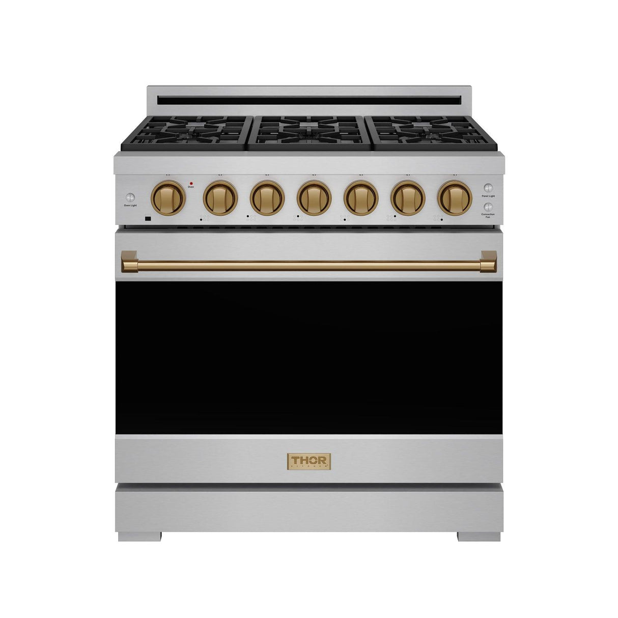 36 Inch Professional Liquid Propane Range With Precision Knob In Stainless Steel and Bronze Gordon Ramsay Series