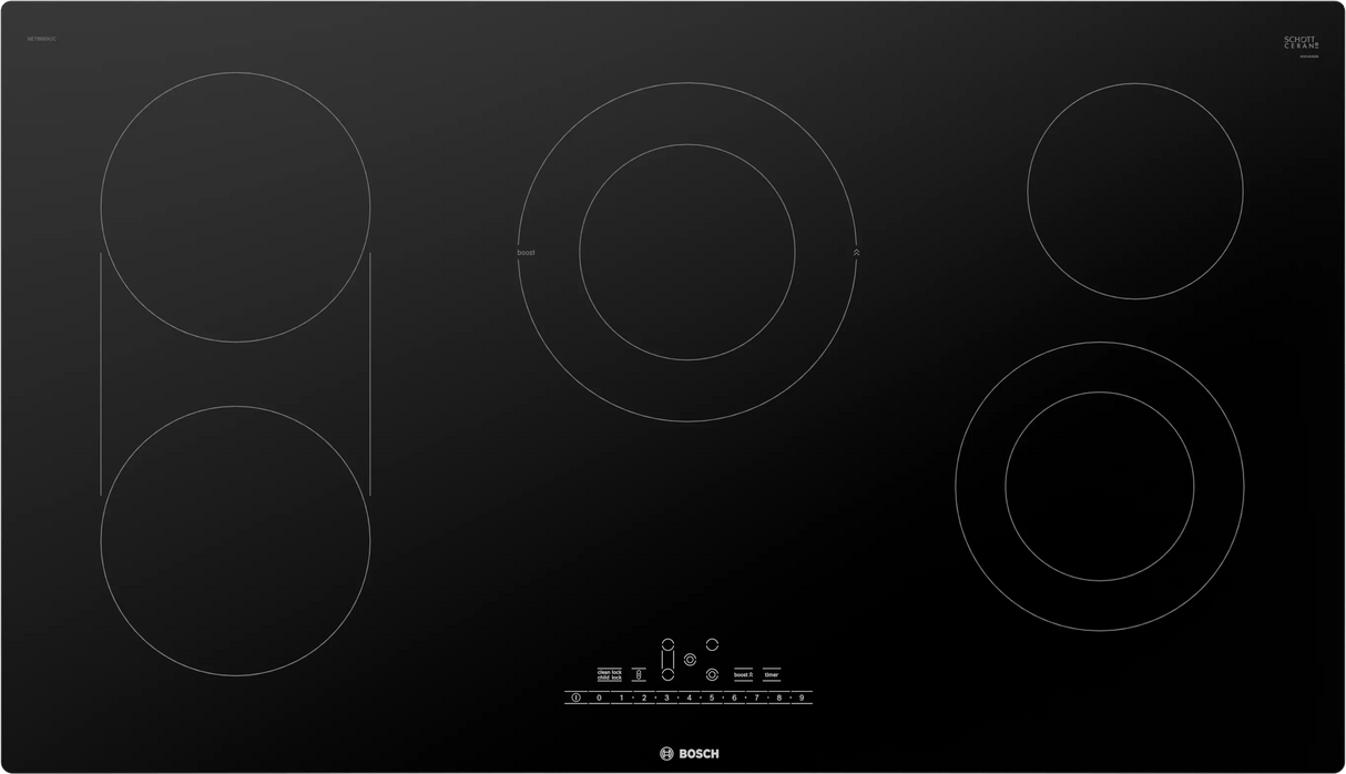 800 Series Electric Cooktop 36 Black, Without Frame