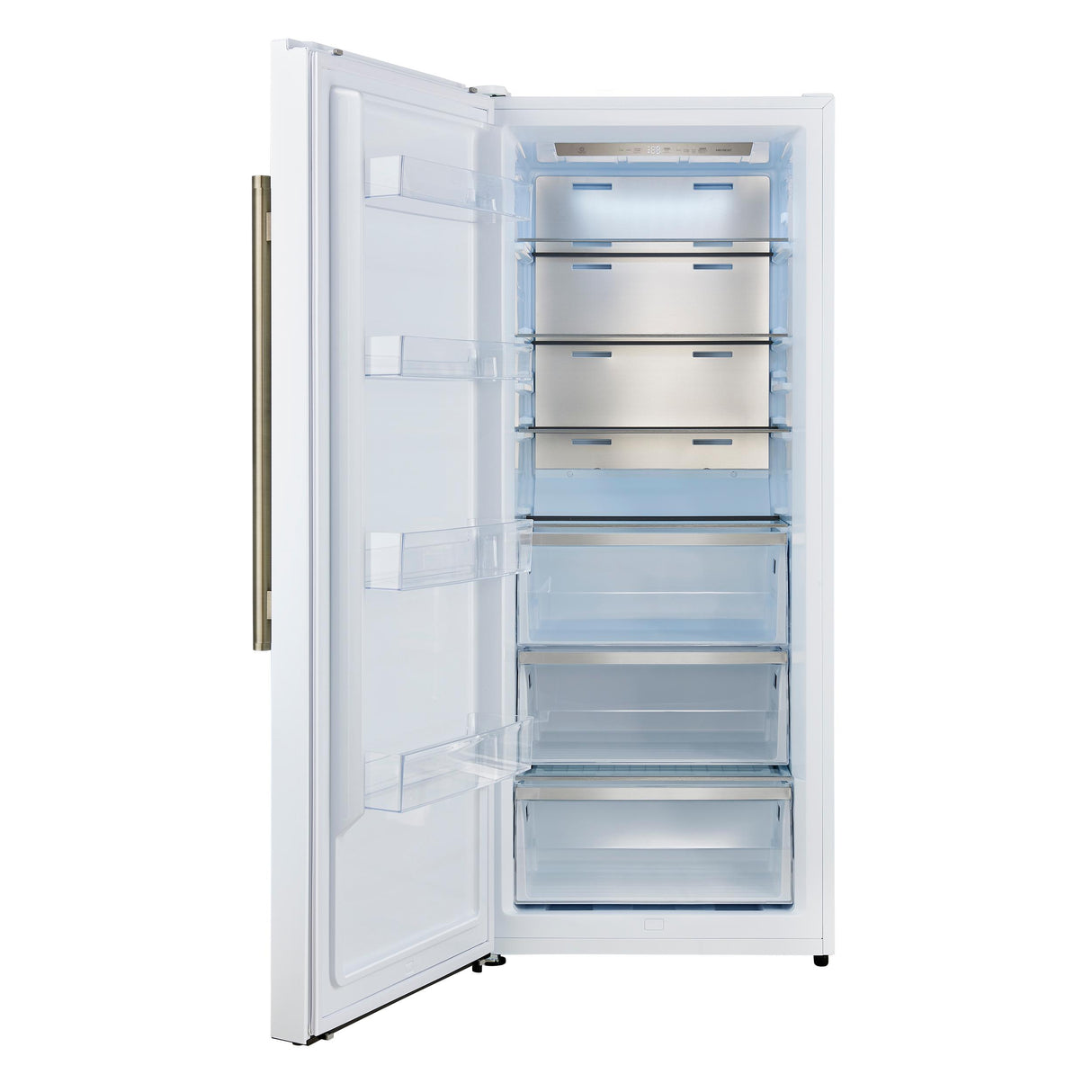 Forno Maderno 2-28-Inch Wide Convertible Refrigerator/Freezer in White, Decorative Trim, 27.2 cu.ft, 84-Inch High, ENERGY STAR Certified