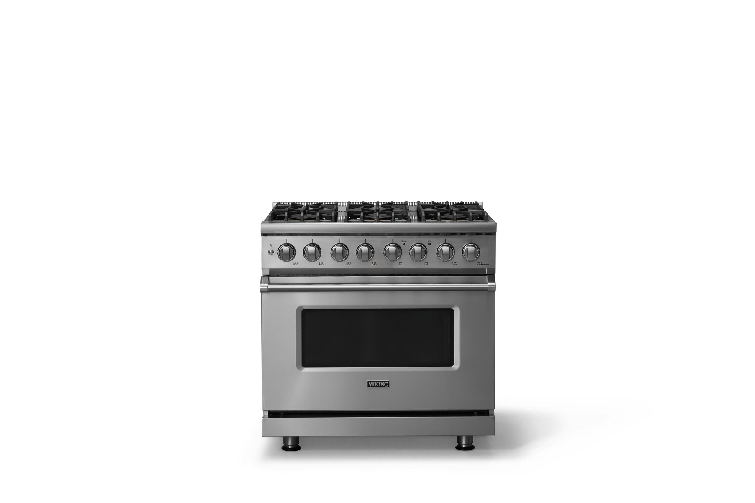 36"W. Dual Fuel Range (Burner: 6b, Finish: Stainless Steel, Trim: Polished Chrome, Fuel: Natural Gas)