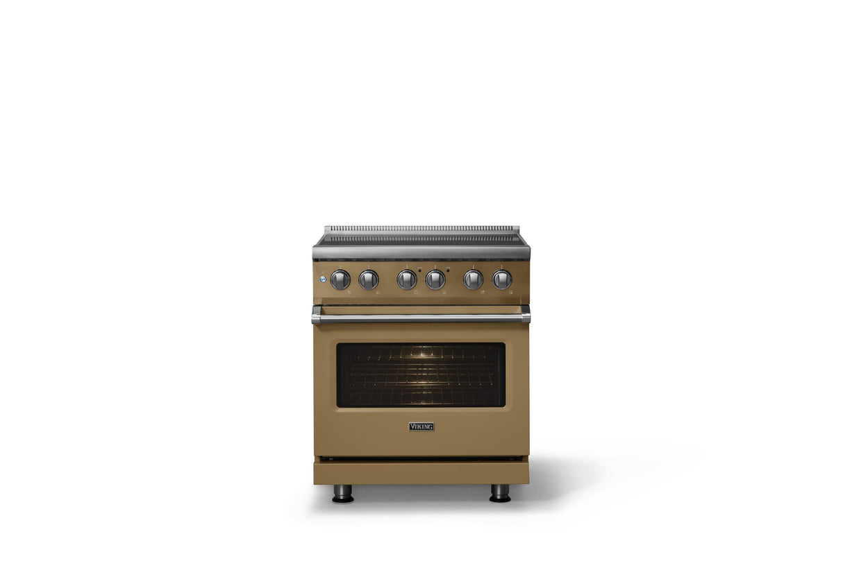 30"W. Induction Range (Finish: Golden Hour, Trim: Polished Chrome)