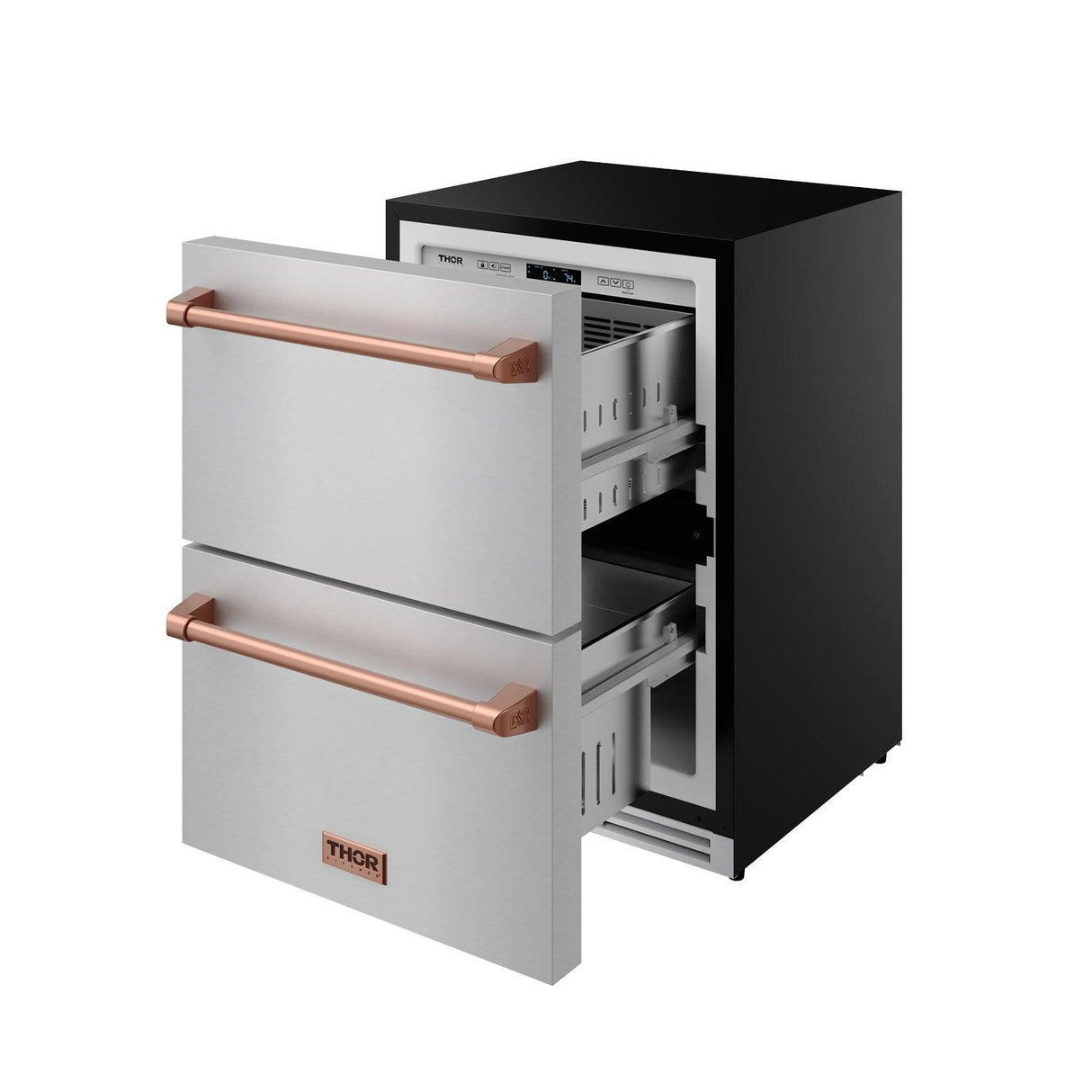 24 Inch Undercounter Built-in / Freestanding Drawer Freezer - Stainless Steel/rose Gold Gordon Ramsay Series