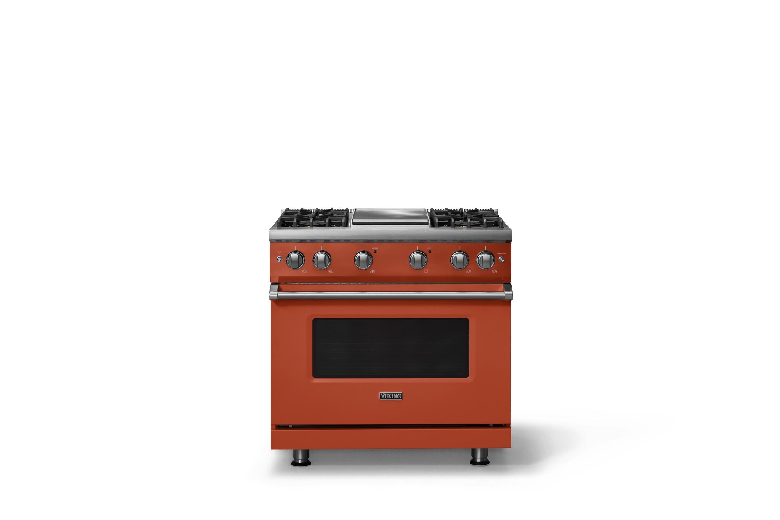 36"W. Sealed Burner Gas Range (Burner: 4g, Finish: Spiced Cider, Trim: Polished Chrome, Fuel: Propane)
