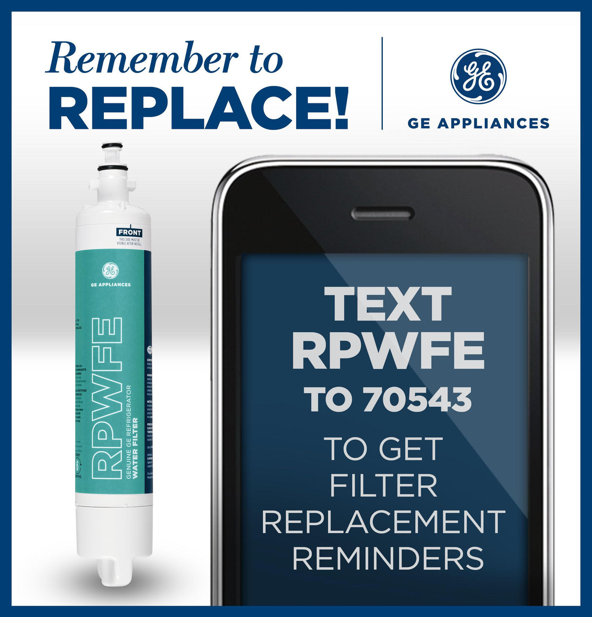 GE® RPWFE™ REFRIGERATOR WATER FILTER
