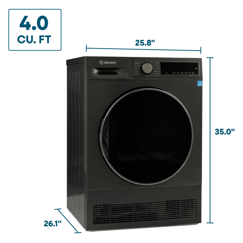 Element 4.0 cu. ft. Front Load Electric Dryer - Gray, ENERGY STAR (ECD4224EGG)