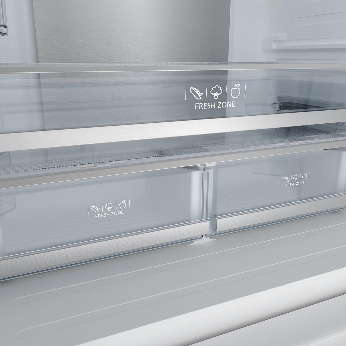 36 Inch French Door Counter Depth Refrigerator With Ice Maker - White/blue Gordon Ramsay Series