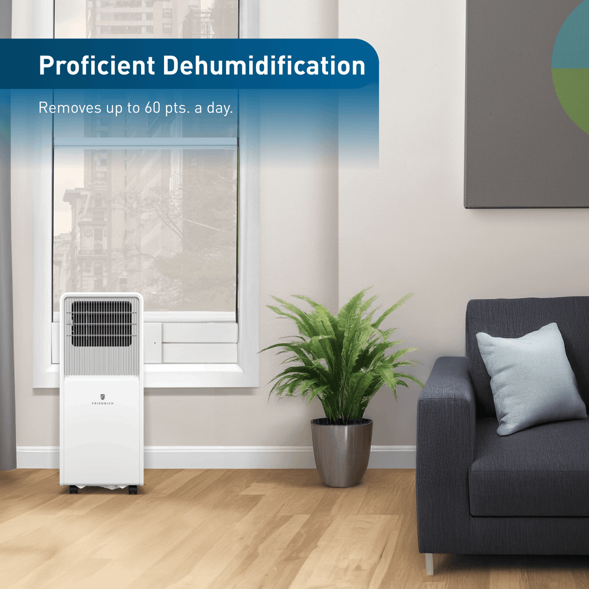 Friedrich ZoneAire Compact 10,000 BTU Single-Hose Smart Portable Air Conditioner