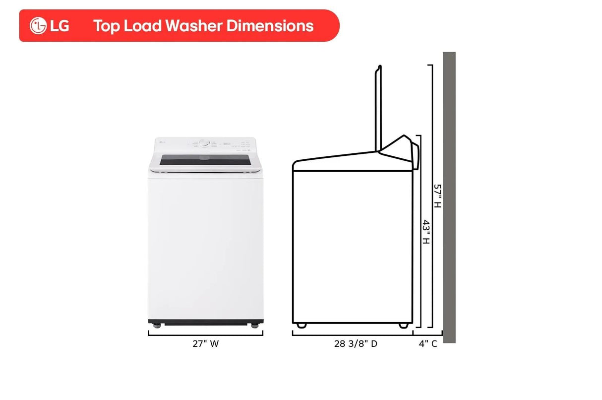 5.0 cu. ft. Mega Capacity Smart Top Load Washer with Impeller, EasyUnload™ & AI Sensing
