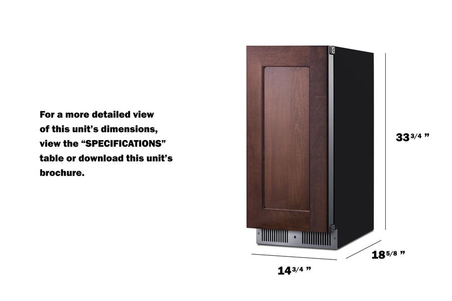 15" Wide Built-in All-refrigerator (panel Not Included)