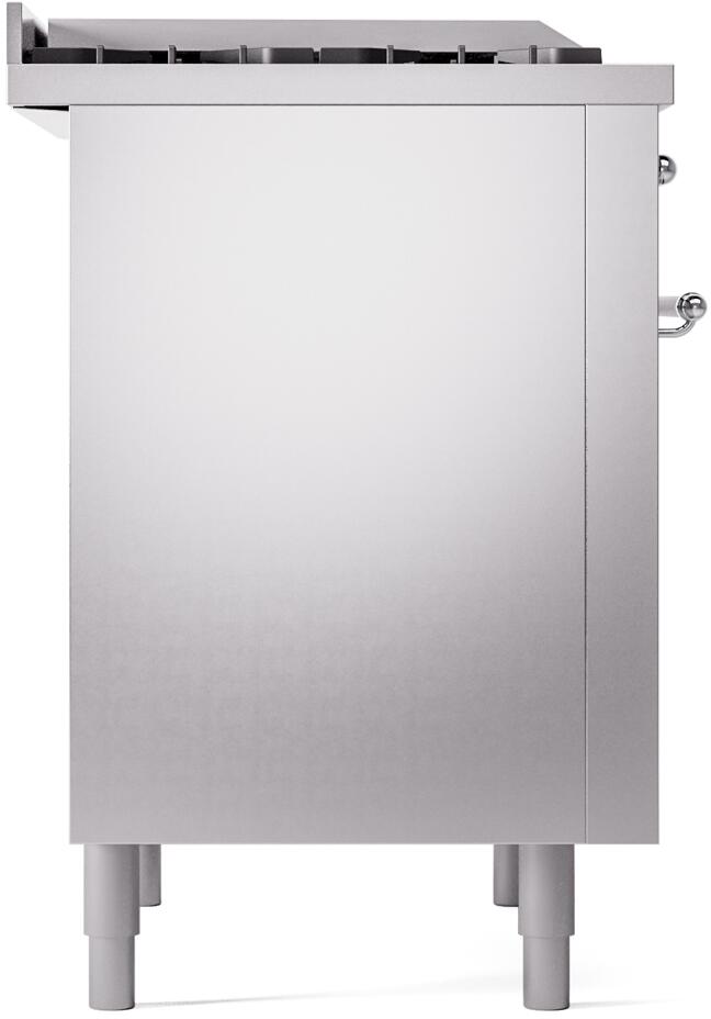 Nostalgie II 36 Inch Dual Fuel Liquid Propane Freestanding Range in Stainless Steel with Chrome Trim