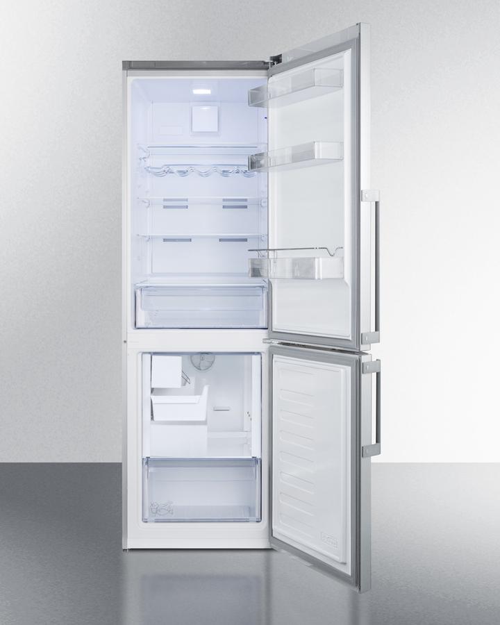 Frost-free Bottom Freezer Refrigerator In Stainless Steel With Factory Installed 8 Lb. Icemaker and Digital Controls