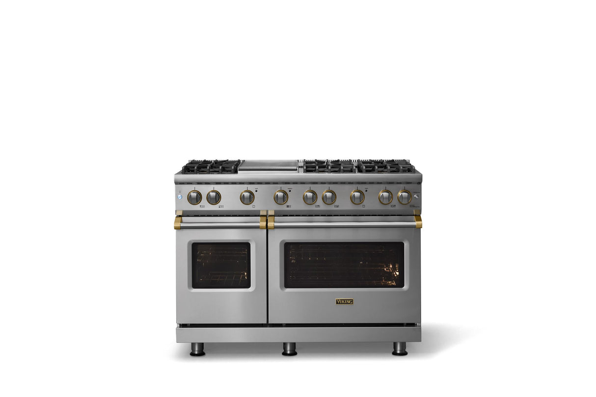48"W. Sealed Burner Gas Range (Burner: 6g, Finish: Stainless Steel, Trim: Polished Chrome, Fuel: Propane)