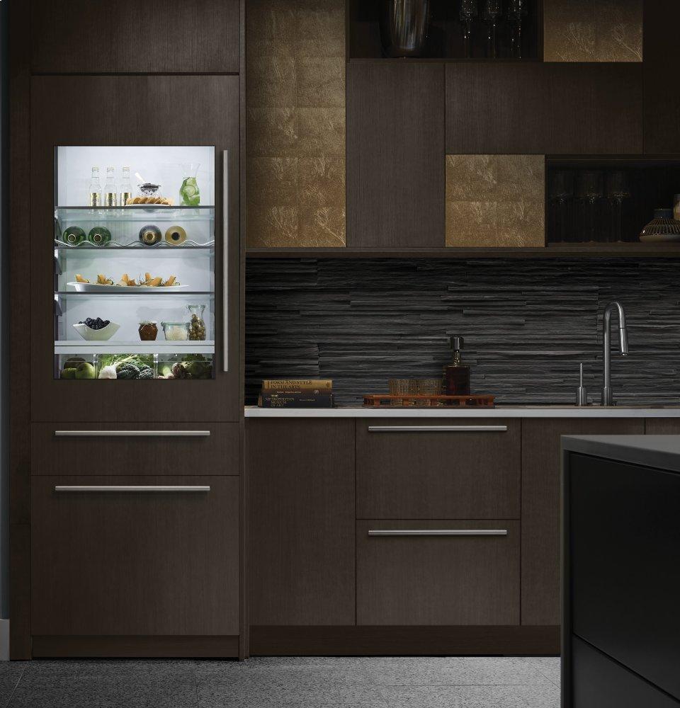 Monogram 30" Integrated Glass-Door Refrigerator for Single or Dual Installation