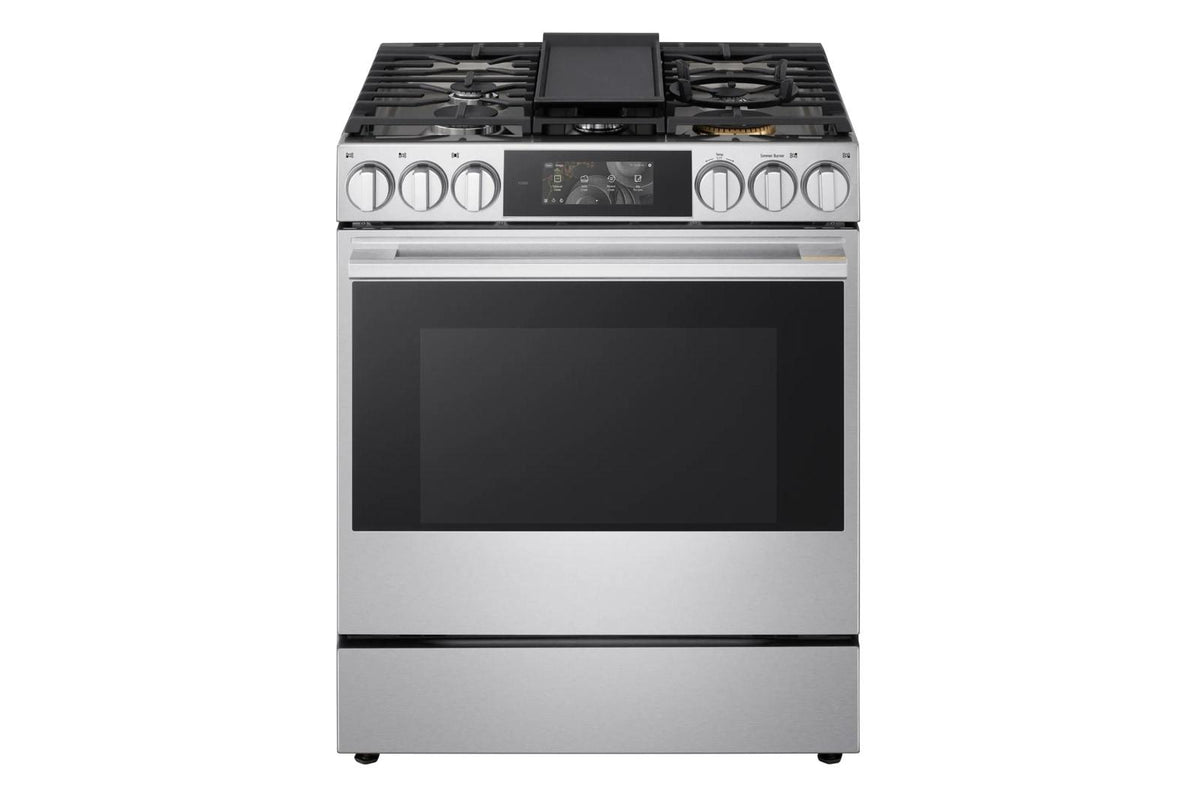 LG SIGNATURE 6.3 cu. ft. Smart Gas Slide-In Range with Dynamic ProBake Convection®, Air Fry, Air Sous Vide, Pizza mode and AI Gourmet Camera