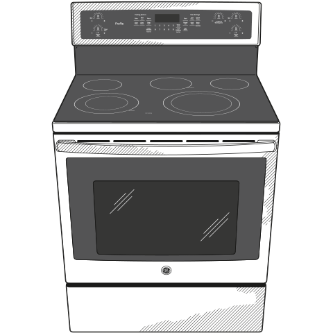 GE Profile™ 30" Free-Standing Electric Convection Range
