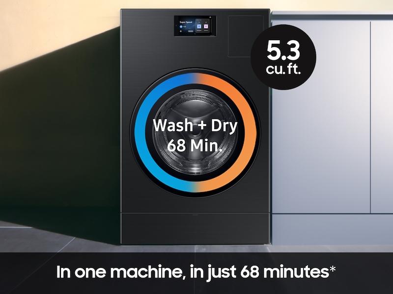 5.3 cu. ft. Bespoke AI Laundry Vented Combo™ All-in-One Ultra Capacity Washer and Electric Dryer with AI Home in Brushed Black