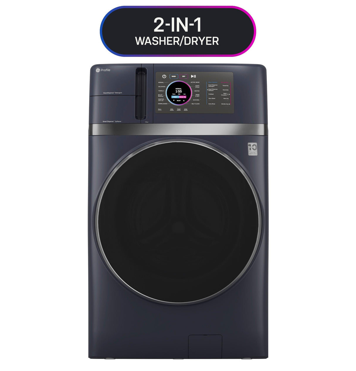 GE Profile™ ENERGY STAR® 4.8 cu. ft. Capacity UltraFast Combo with Ventless Inverter Heat Pump Technology Washer/Dryer