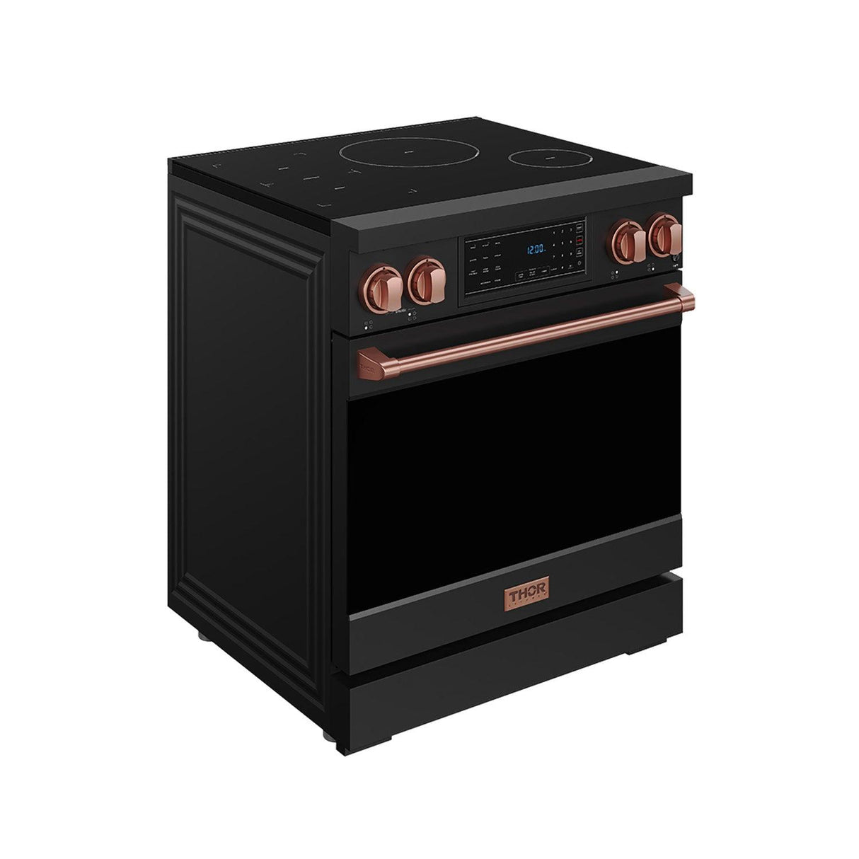 30 Inch Professional Induction Range With Tilt Panel Touch Control In Black and Rose Gold Gordon Ramsay Series