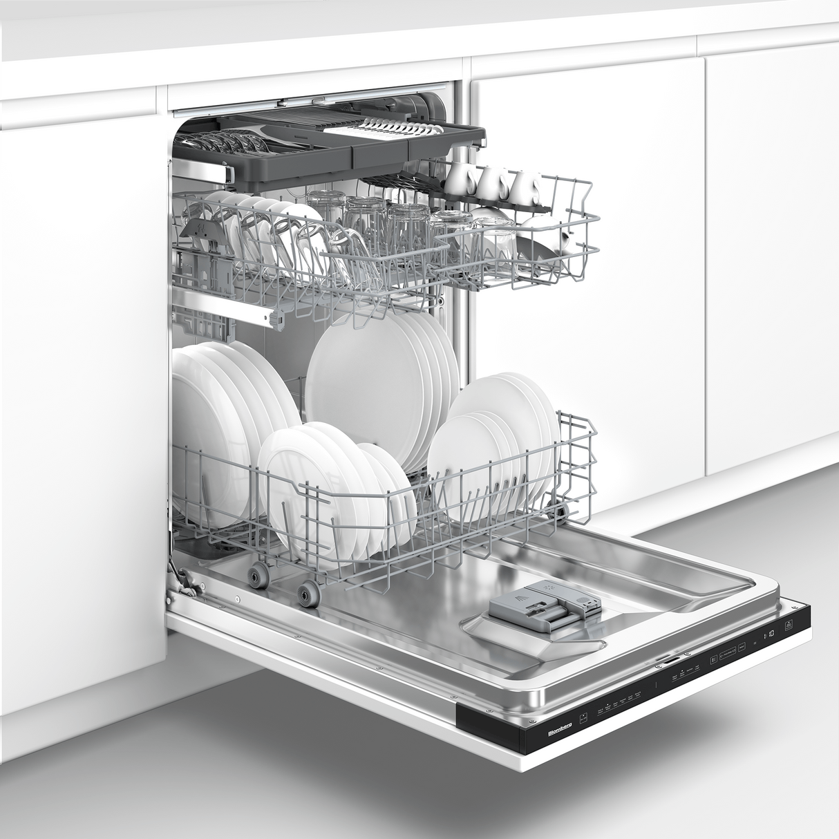 24in Dishwasher Overlay Panel Ready 47dBA top control 6 cycle, beam on floor