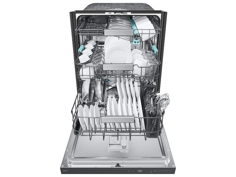 38 dBA Bespoke Smart Dishwasher with 3rd Rack Washing System in Fingerprint Resistant Matte Black Steel