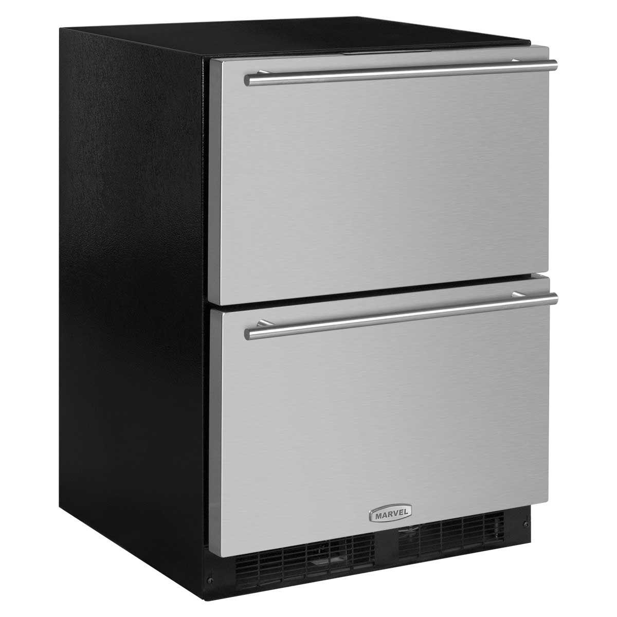 24-In Built-In Refrigerated Drawers with Door Style - Stainless Steel, Door Swing - Field Reversible