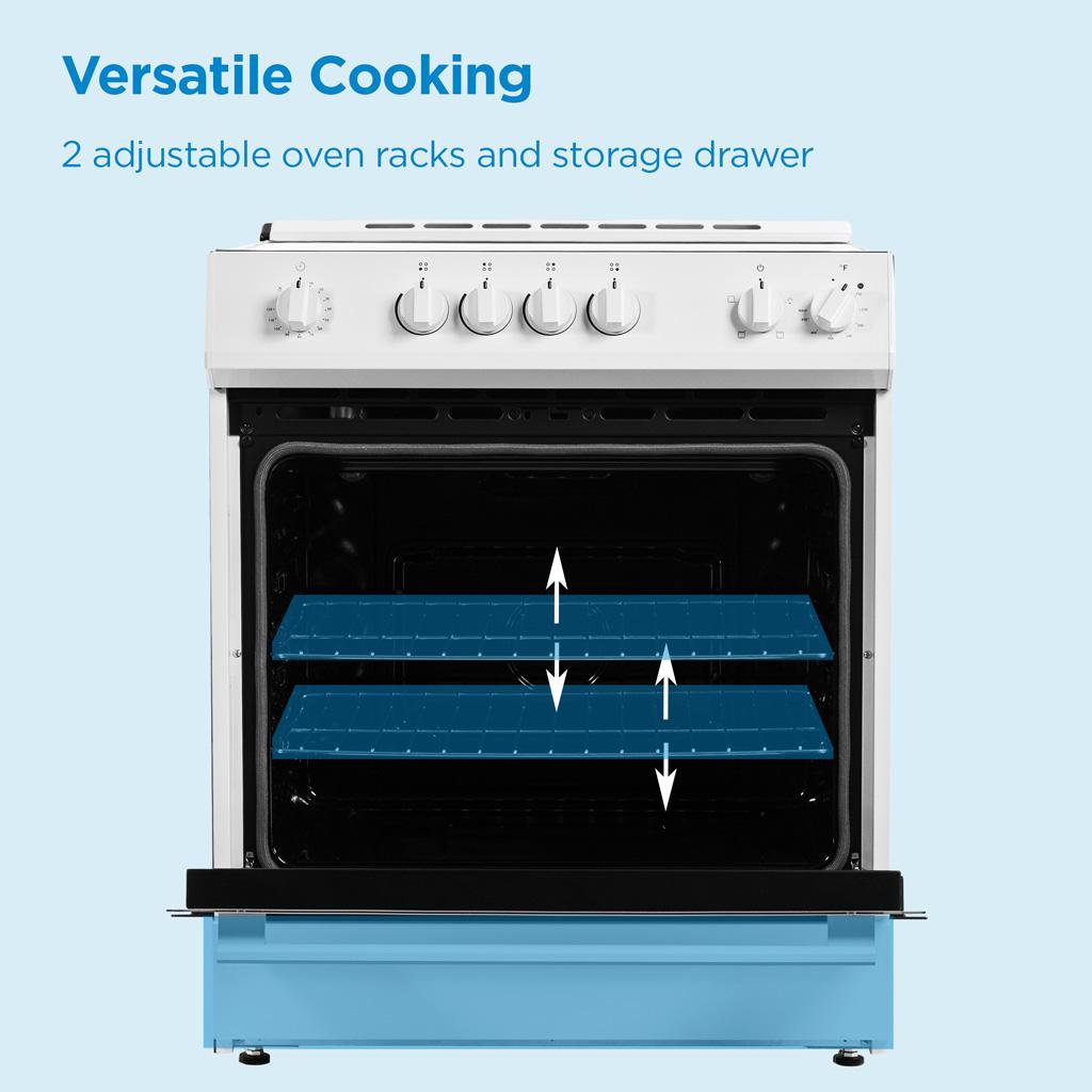Danby 30 Slide in Smooth Top Electric Range with Knob Controls in White