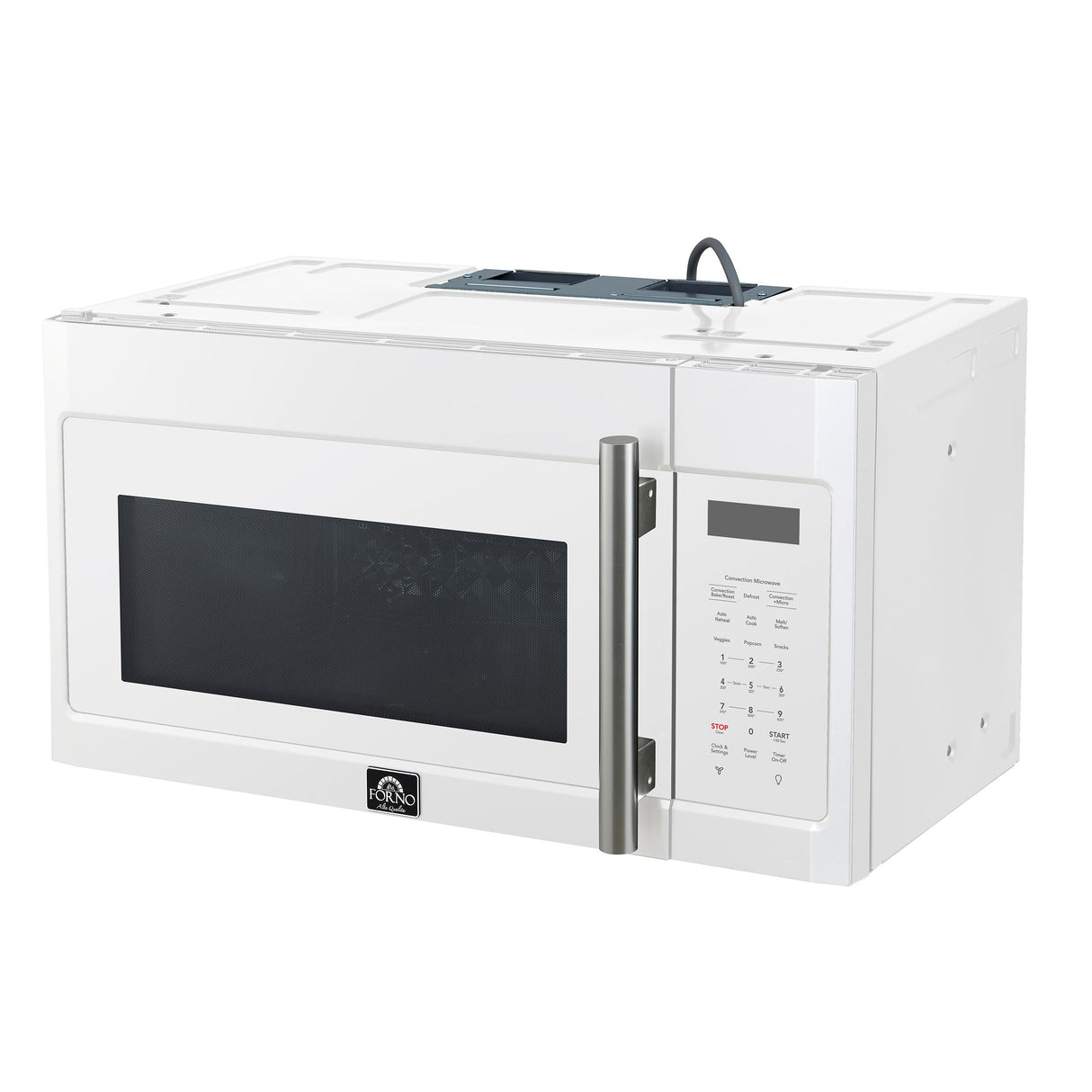 Forno Fornace 30-Inch Over the Range Convection Microwave, White - 1.5 cu.ft, 300 CFM Vent, Touch Control, LED Light