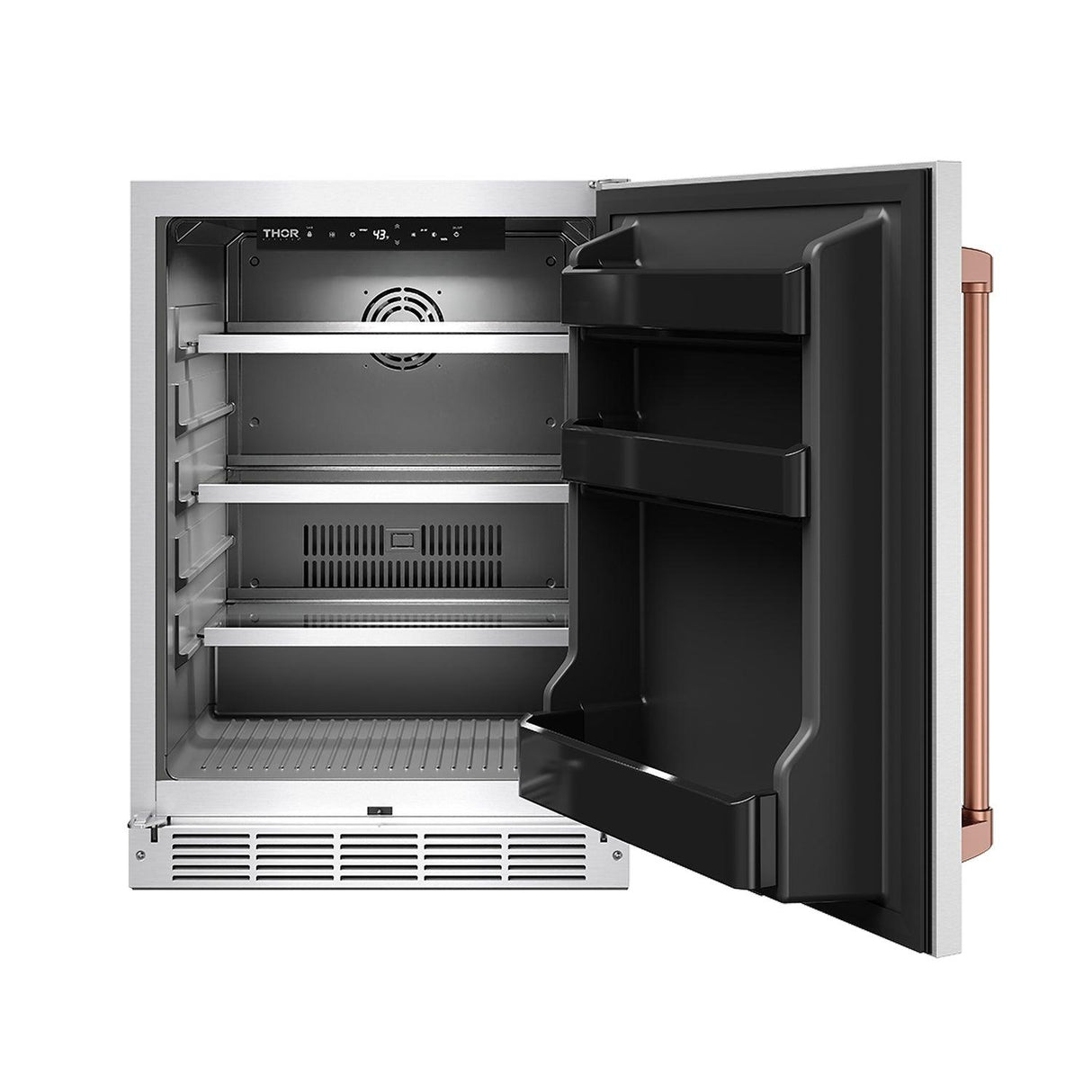 Gordon Ramsay Collection 24 Inch Outdoor Undercounter Beverage Cooler In Stainless Steel/rose Gold